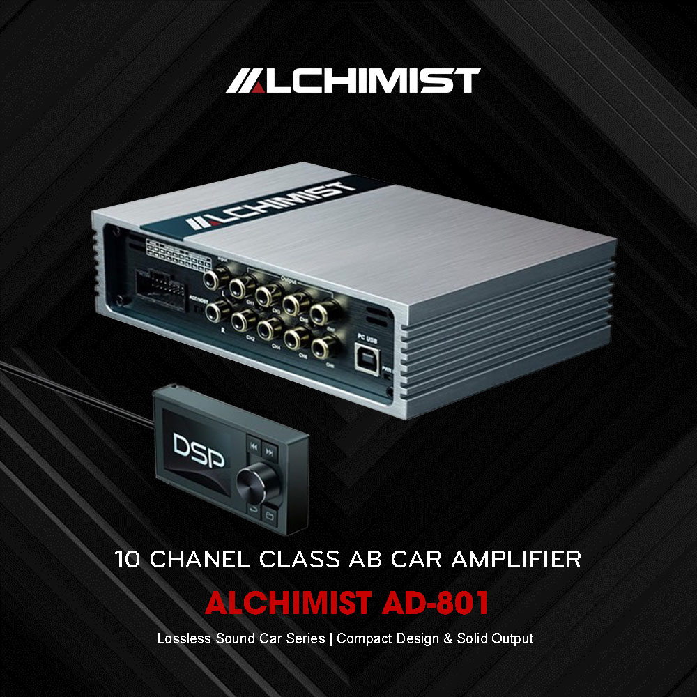 ALCHIMIST AD-801 Digital Signal Processing Powerful Amplifier for Crystal-Clear Sound and Deep Bass